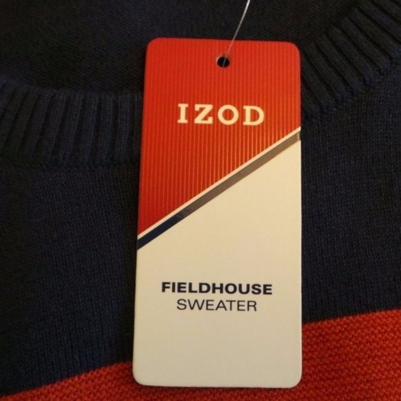 NWT IZOD Fieldhouse Striped Crewneck Sweater XXL 2XL - Picture 3 of 8